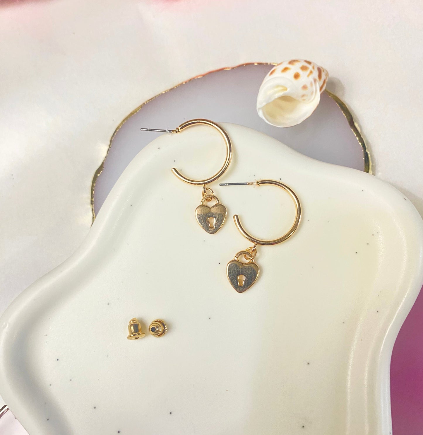 Heart Lock Earrings