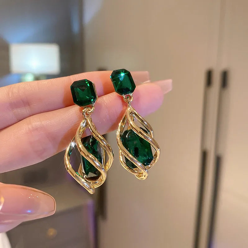 Fancy Big Crystal Earrings