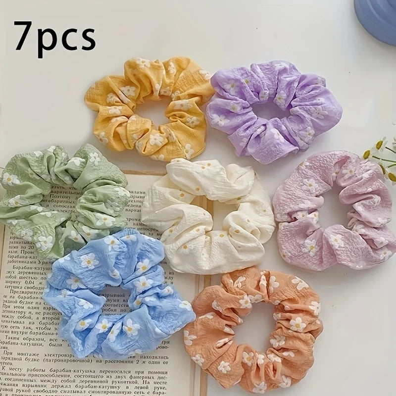 Daisy Cotton Scrunchies