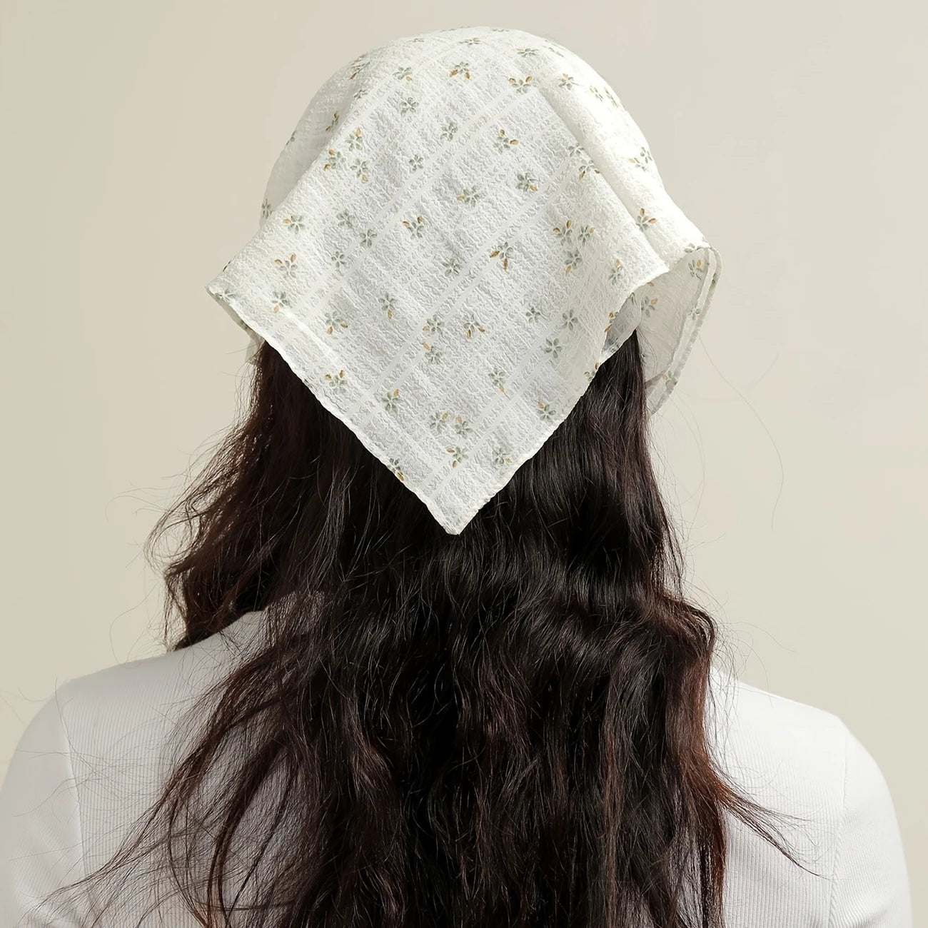 Green Flowers Bandana Headscarf