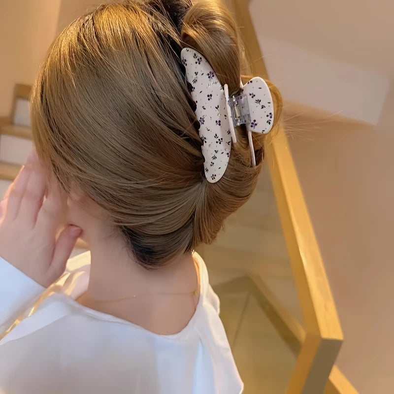 Blueberry Floral Hair Claw