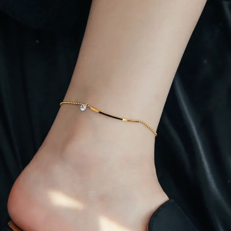 Curved Golden Anklet