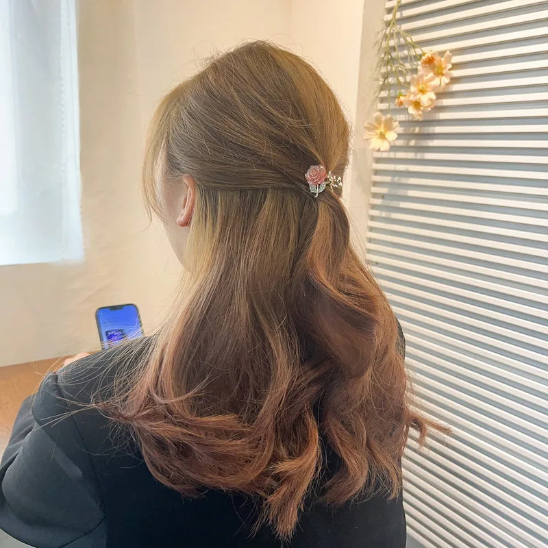 Mini Pink Rose Clip