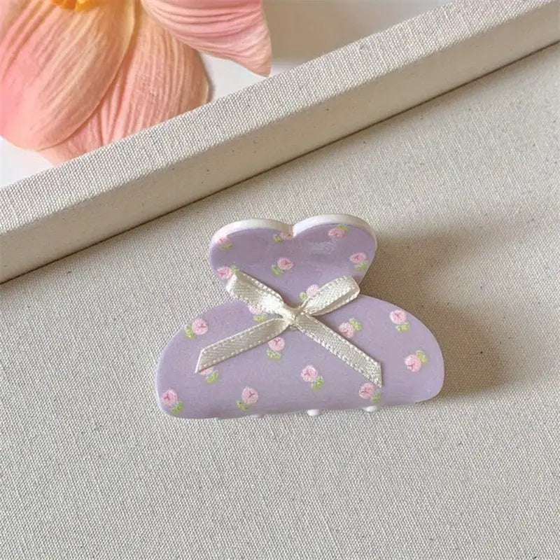 Cute Purple Bow Clip
