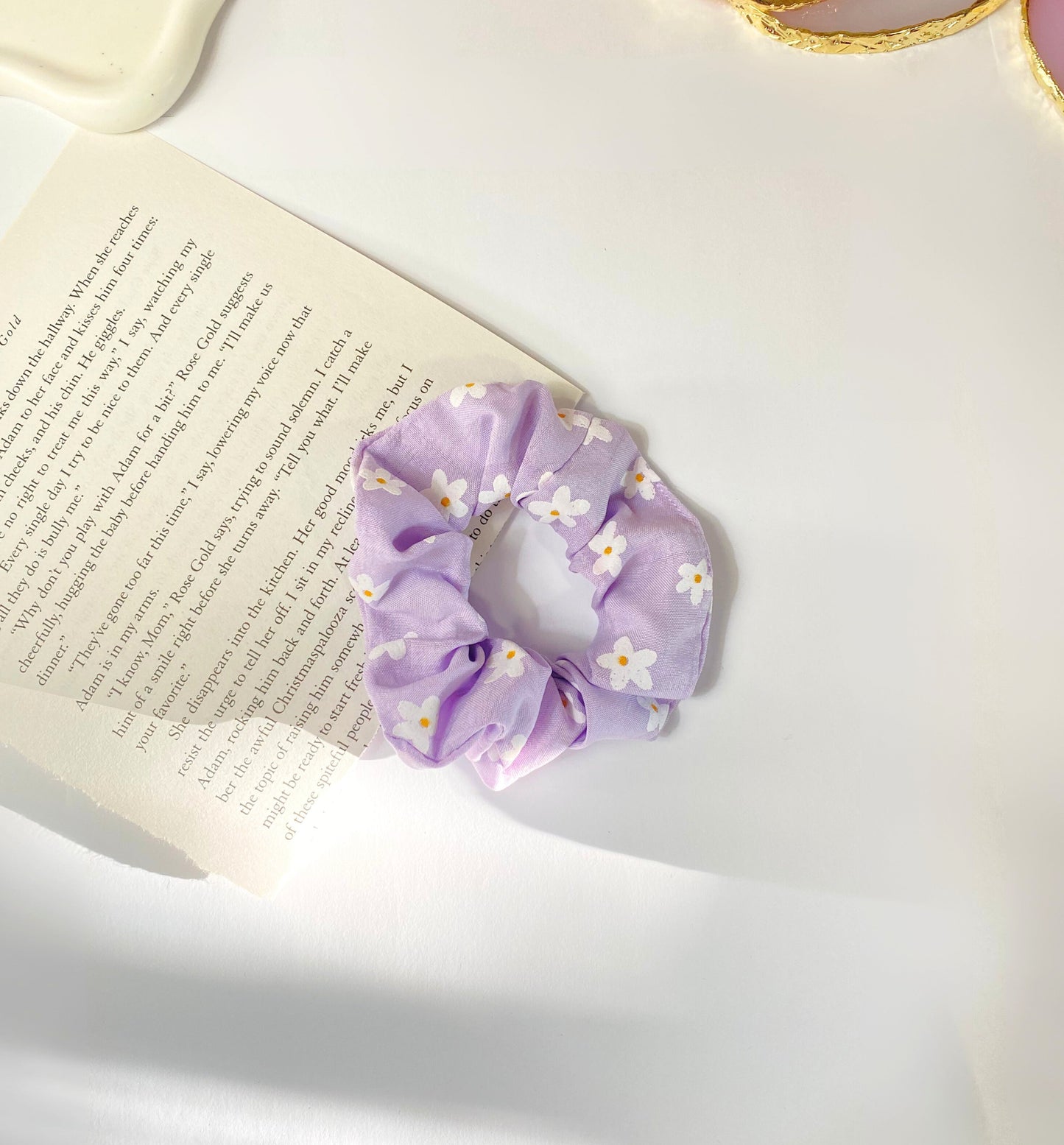 Daisy Cotton Scrunchies