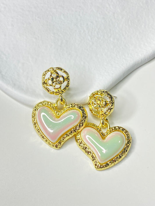 Heart Pearl Earrings