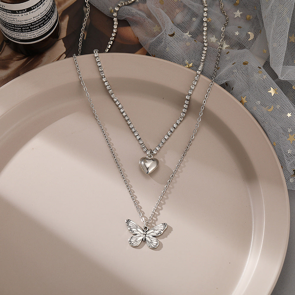 Butterfly Heart Necklace