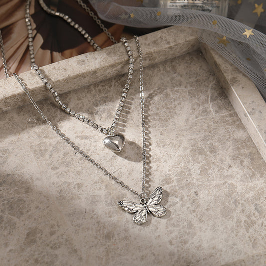 Butterfly Heart Necklace