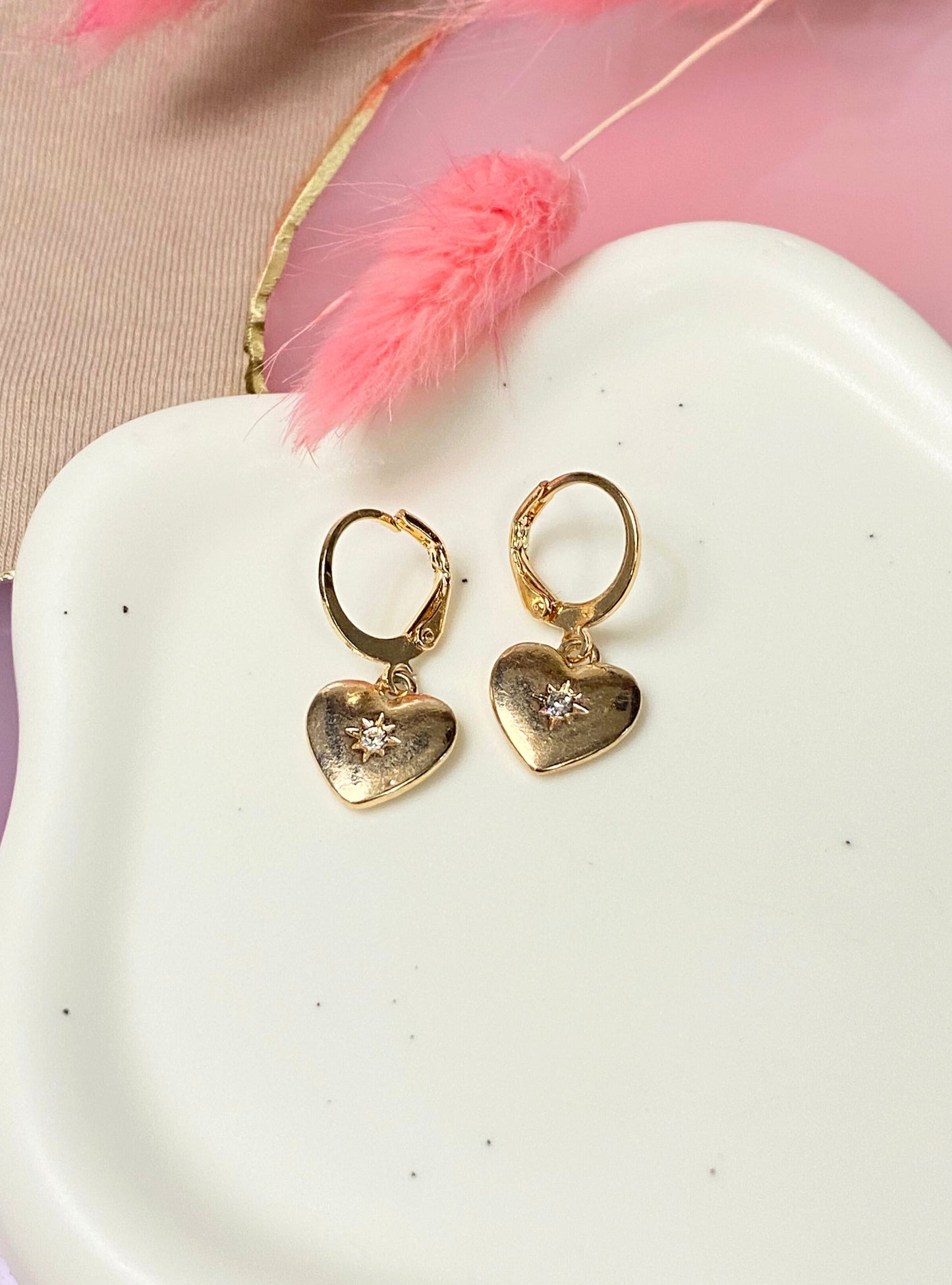 Crystal Heart Earrings