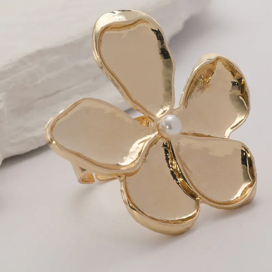 Golden Blossom Open Ring