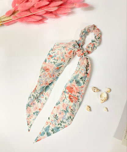 Floral Chiffon Scarf Hair Ties