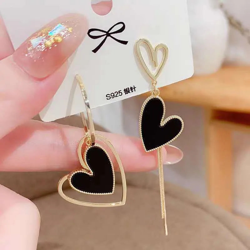 Black Heart Earring