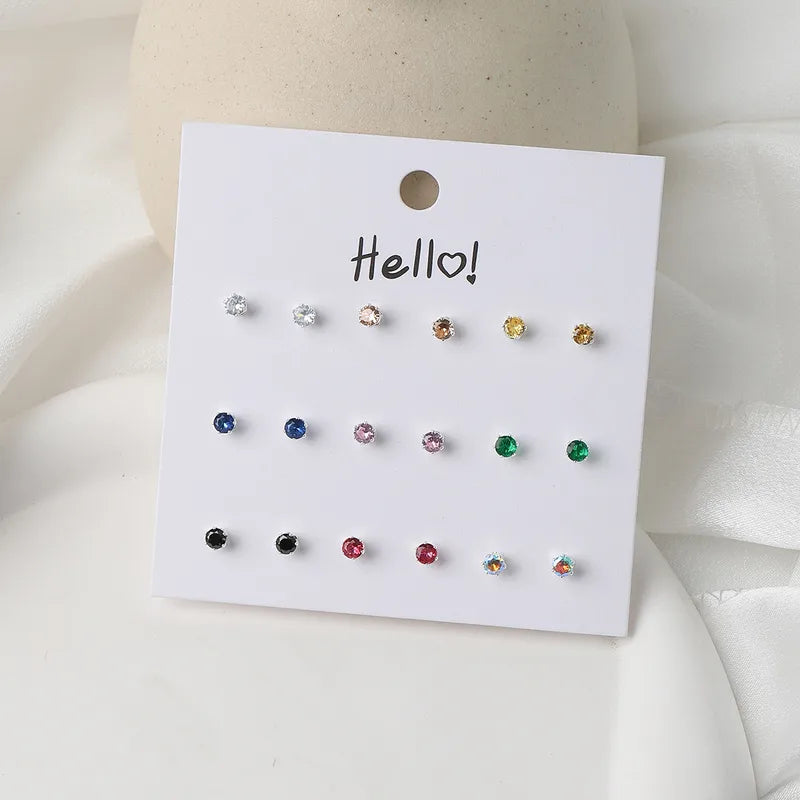 Rainbow Crystal Ear-studs