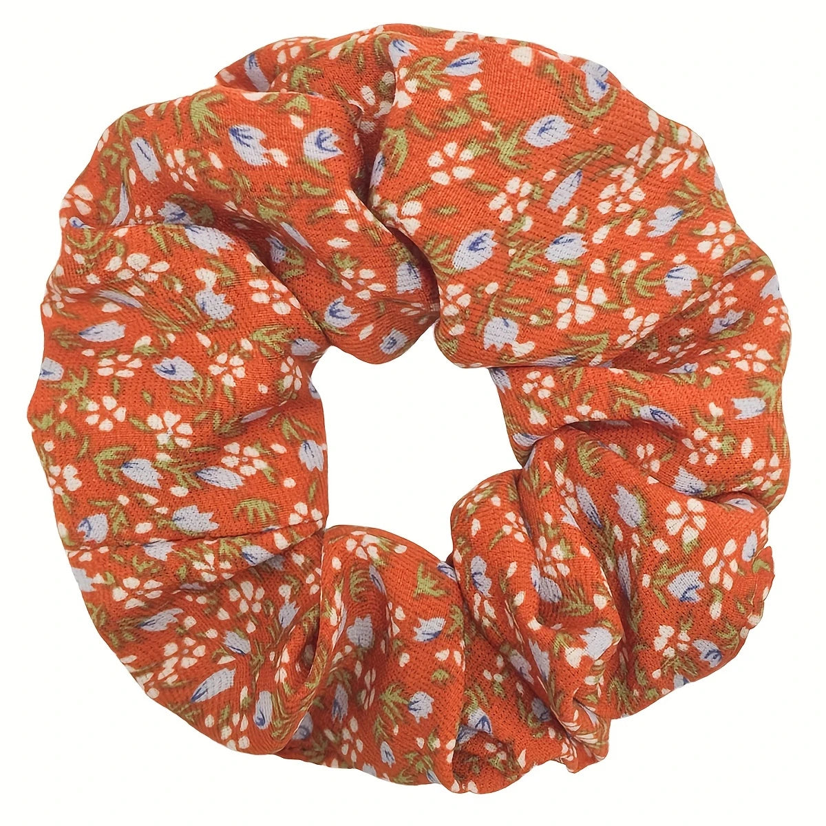 Chiffon Floral Scrunchies