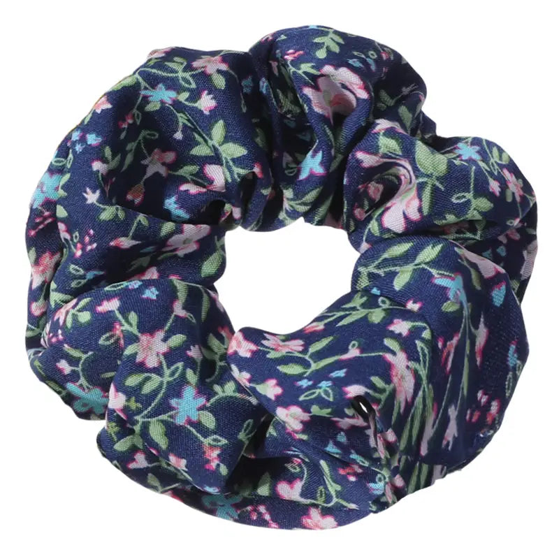 Printed Floral Scrunchies