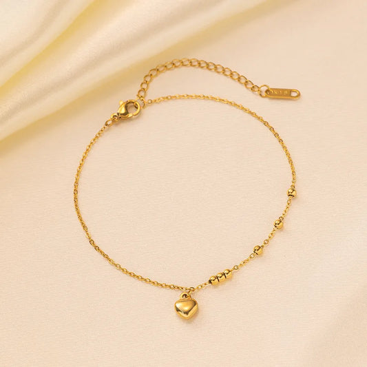 Golden Heart Anklet