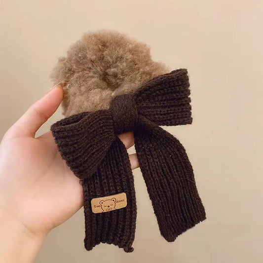 Band Brown Bow Hair Tie