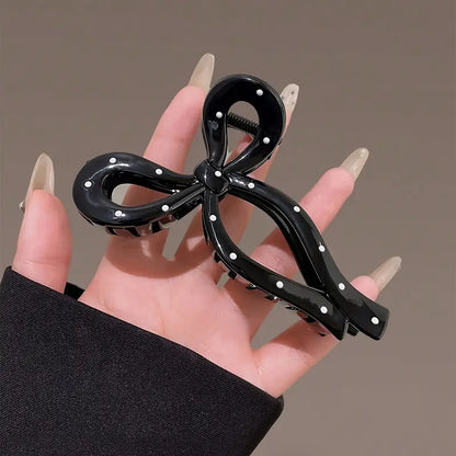 Polka Dot Bow Hair Clip