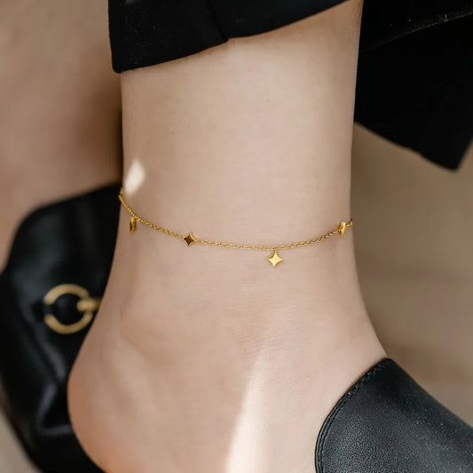Gold Star Anklet