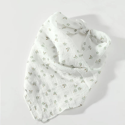 Green Flowers Bandana Headscarf