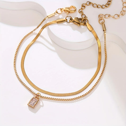 Golden Square Bracelets