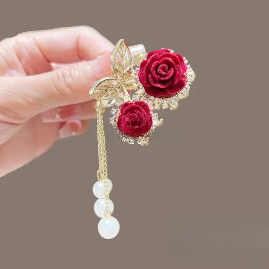 Rose Pearl Clip