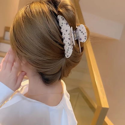 Blueberry Floral Hair Claw