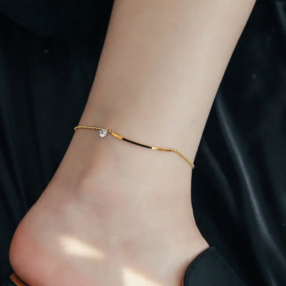 Curved Golden Anklet