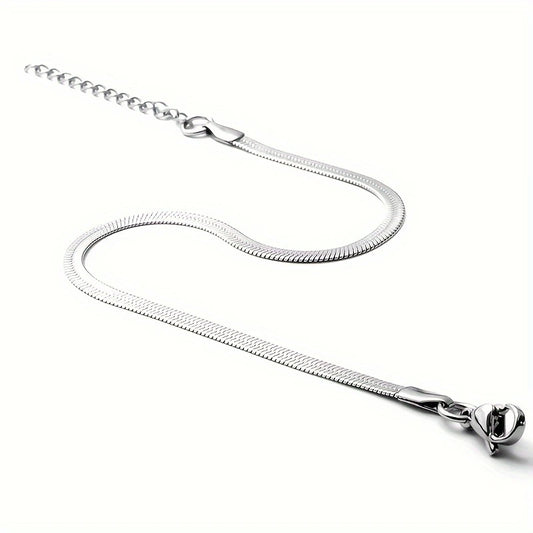 Silver Flat Anklet