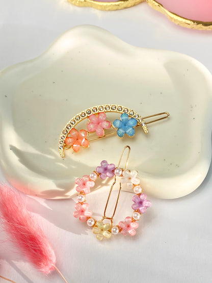 Soft Flower Hairpins