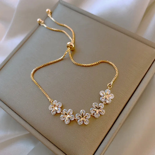 Diamond Flowers Bracelet