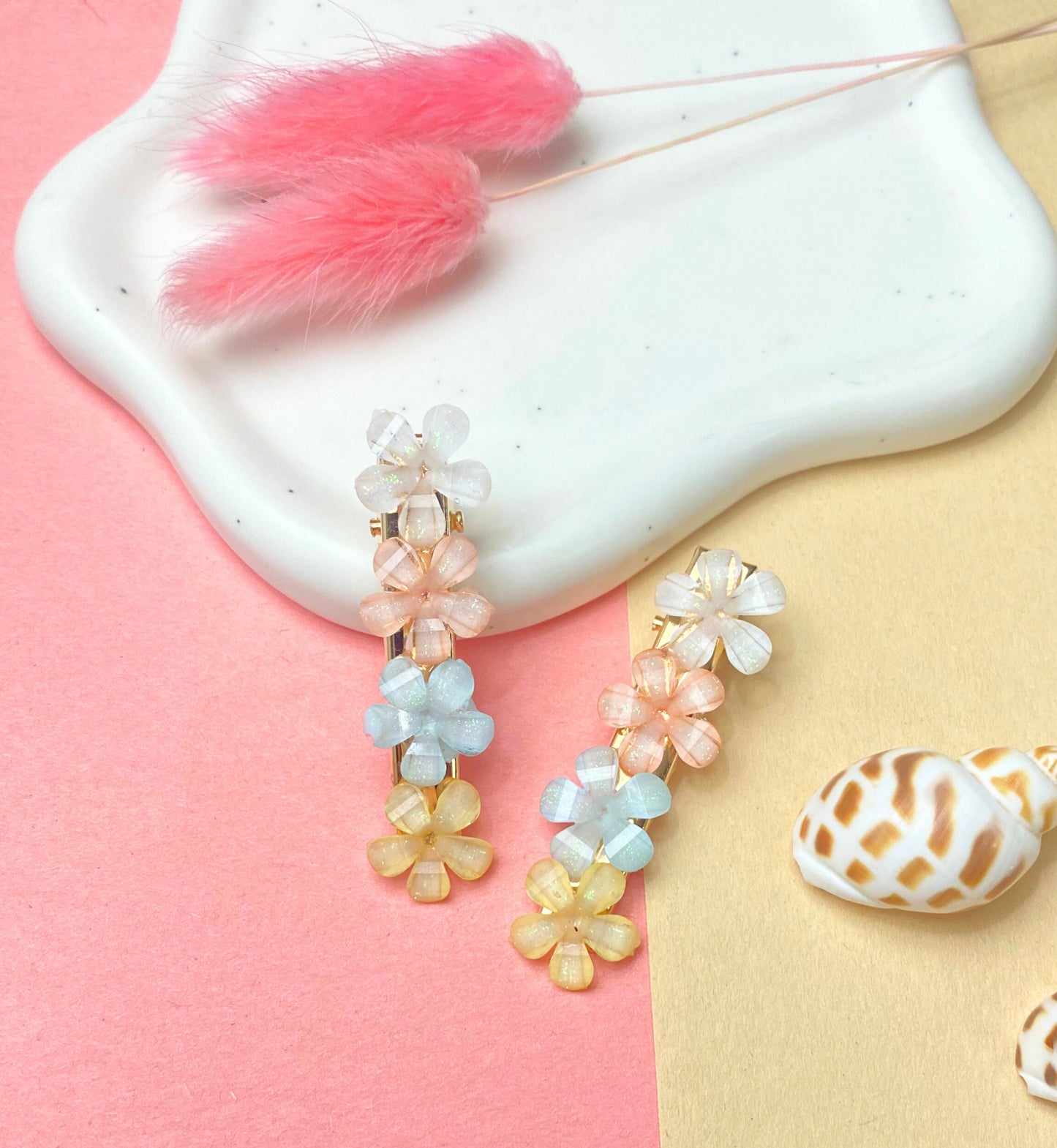 Crystals Daisy Hairpins
