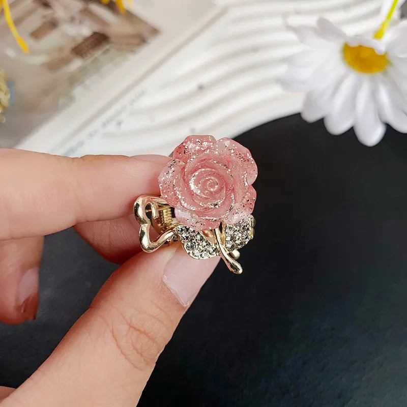 Mini Pink Rose Clip