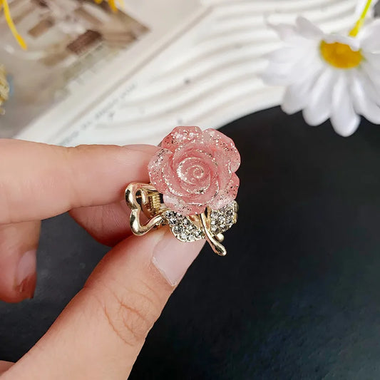 Mini Pink Rose Clip