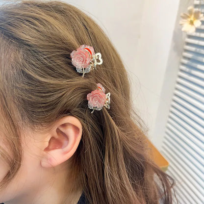 Mini Pink Rose Clip