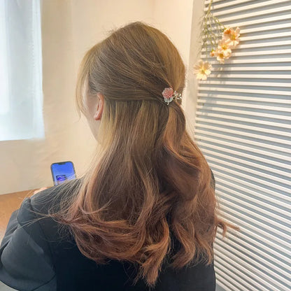 Mini Pink Rose Clip