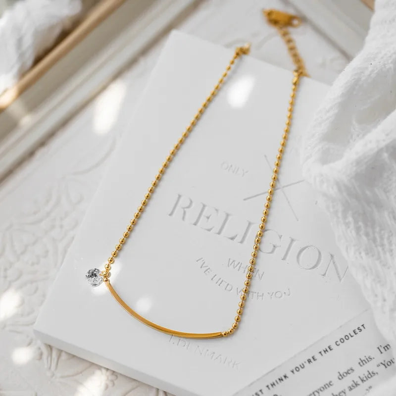 Curved Golden Anklet