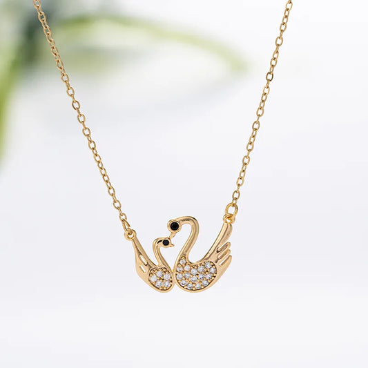 Gold Swan Necklace