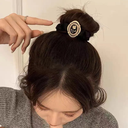 Black Tulip Hair Tie