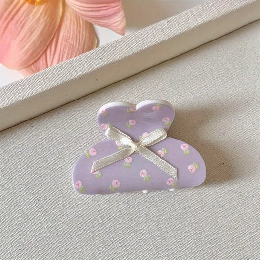 Cute Purple Bow Clip