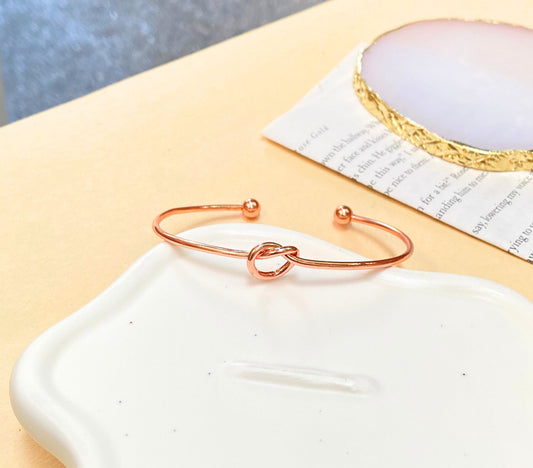 Knot Rose Gold Bangle