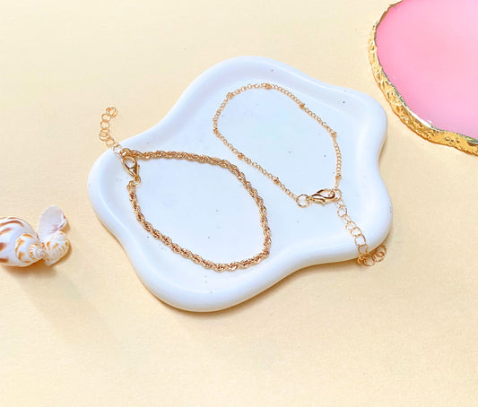 Spiral Golden Bracelets Set
