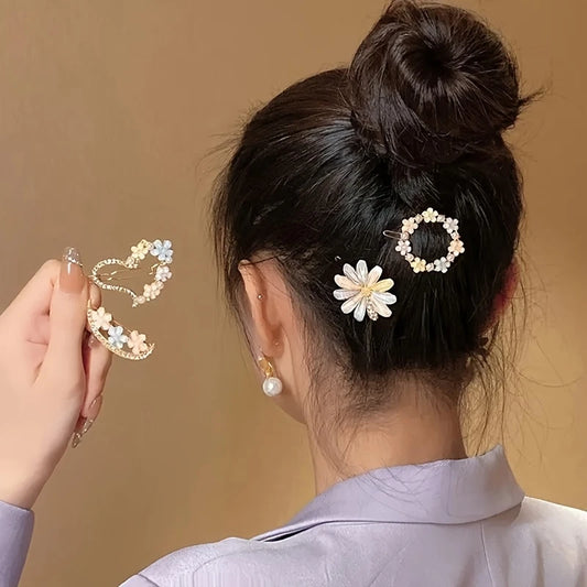 Soft Flower Hairpins