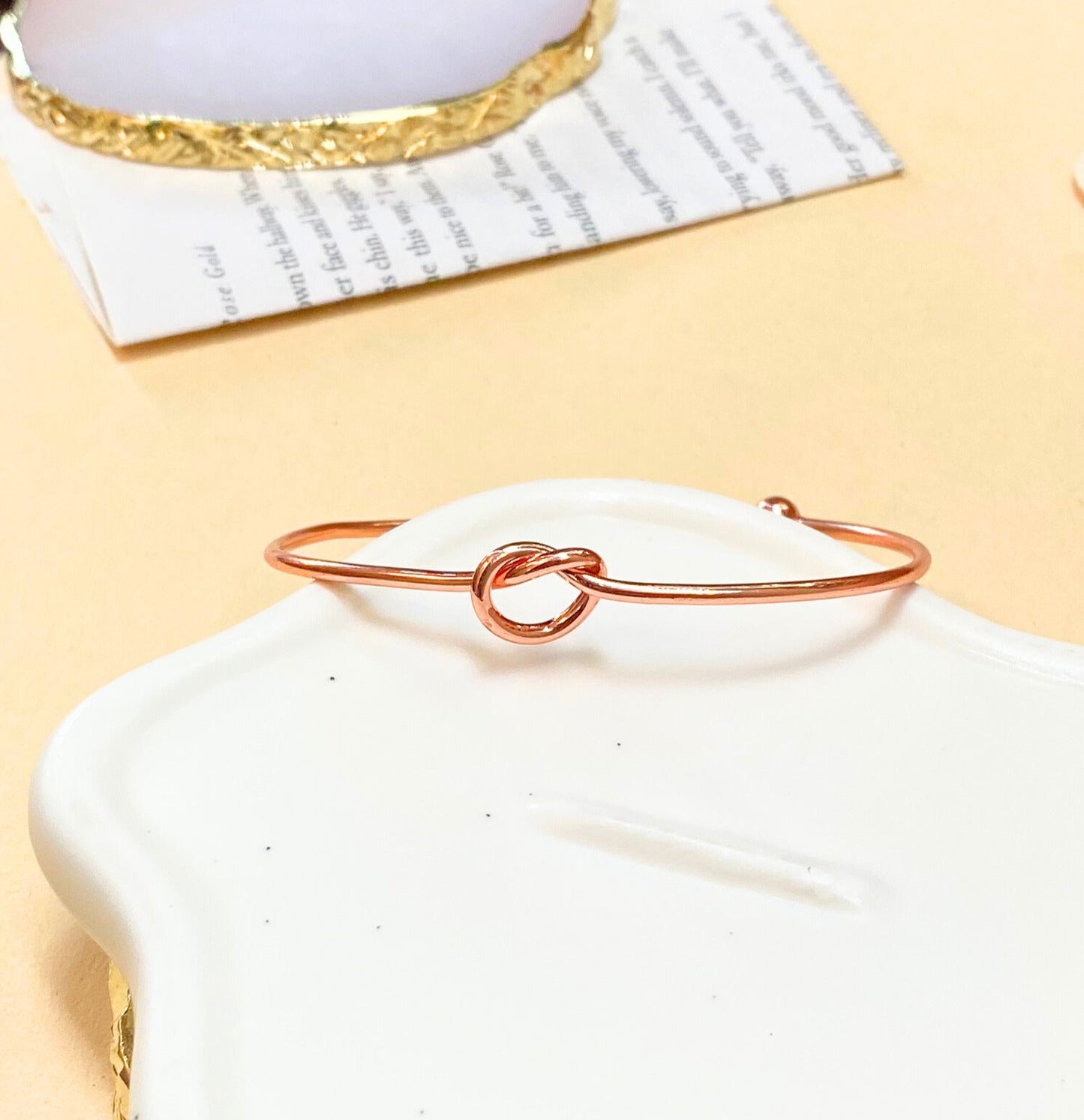 Knot Rose Gold Bangle