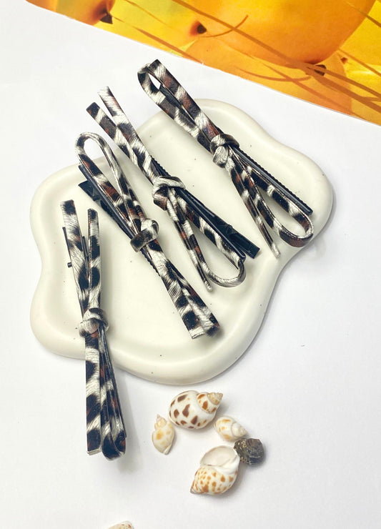 Leopard Bow Hairpins