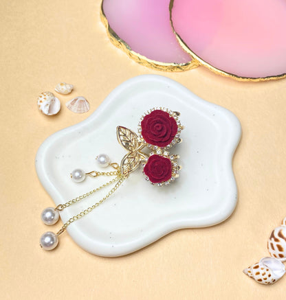 Rose Pearl Clip