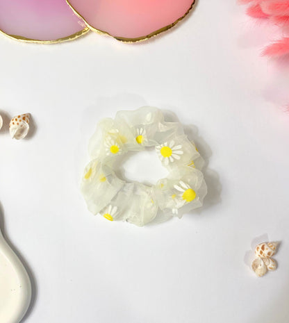 Daisy Mesh Scrunchies