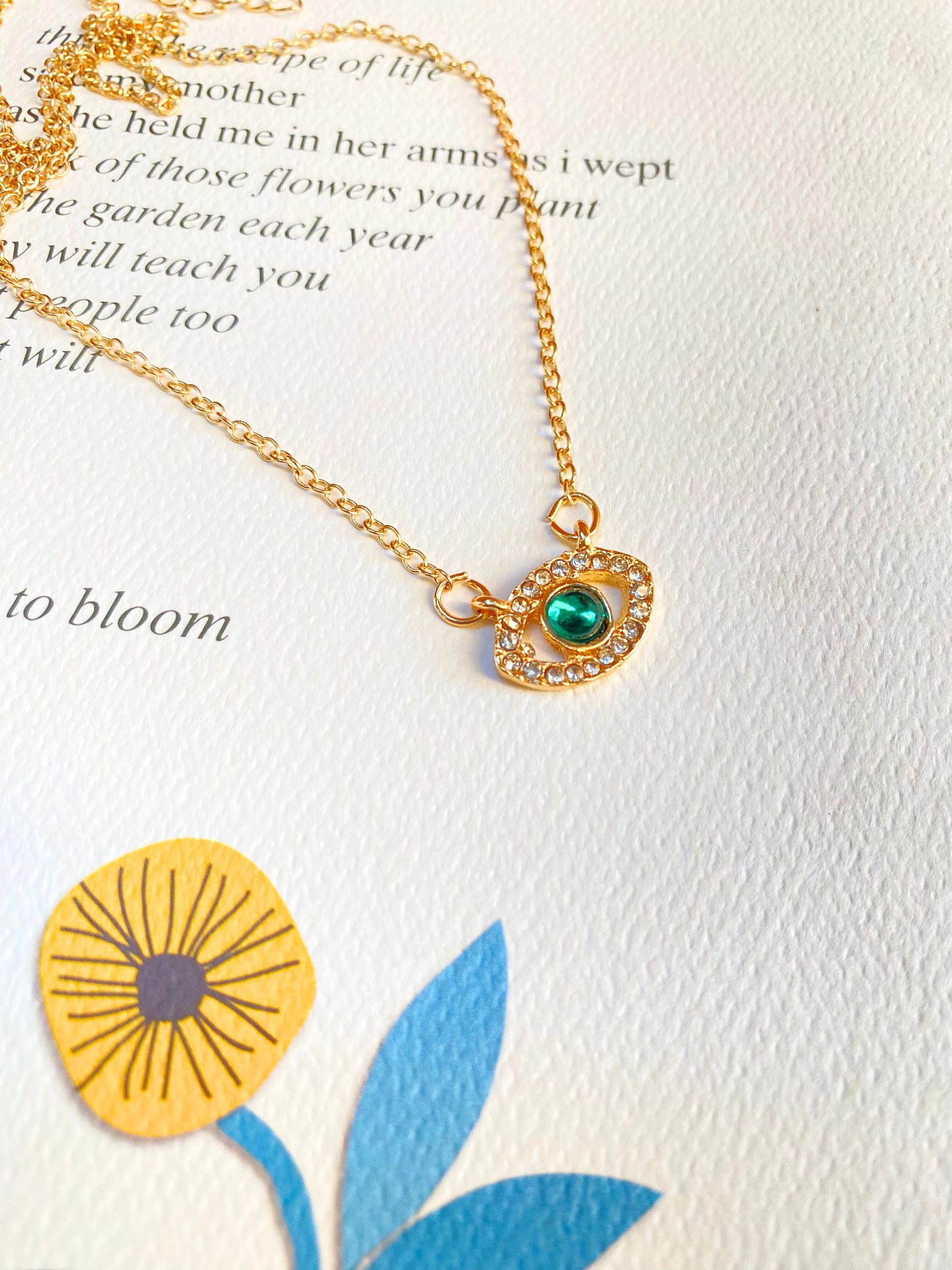 Green Evil Eye Pendant