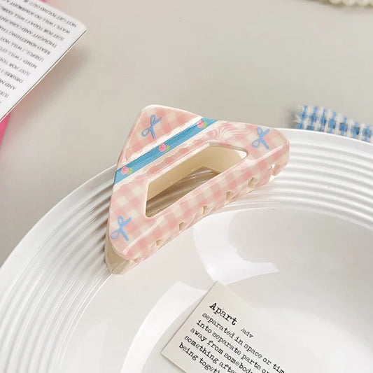 Pink Checkered Triangle Claw