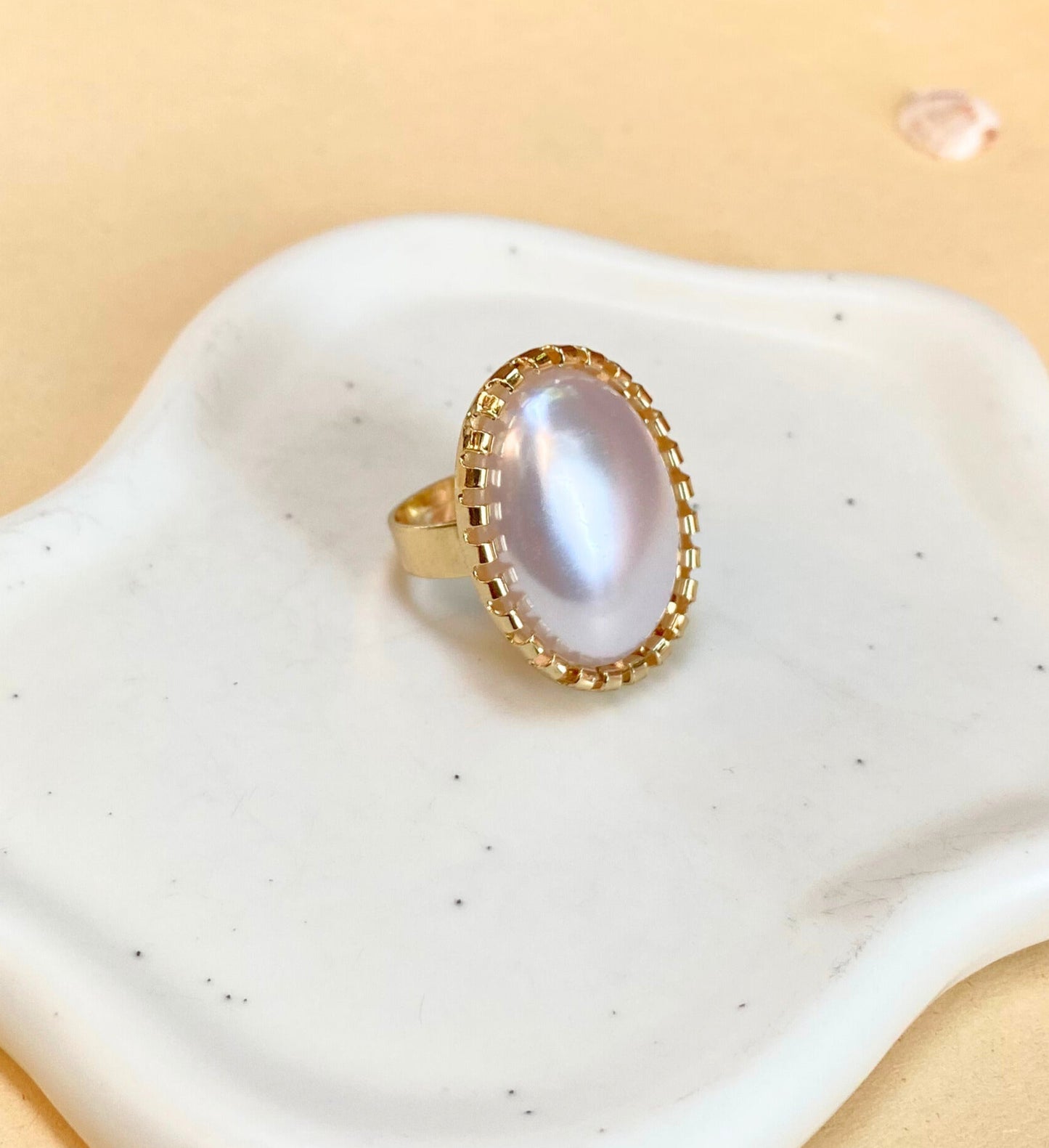 Ivory Blossom Open Ring